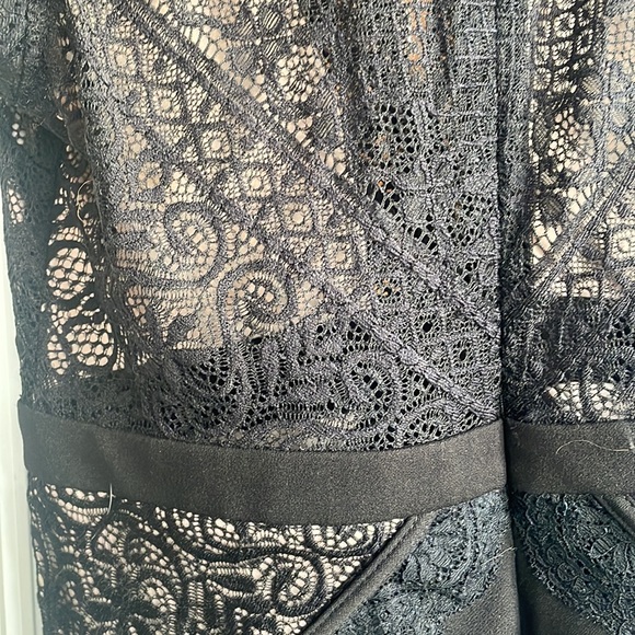 Barely Worn: Black Dress with Sheer Panels - Picture 4 of 4